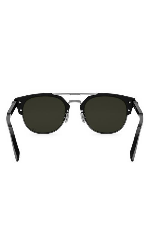 Dior Cd Icon R1u 55mm Round Sunglasses In Black