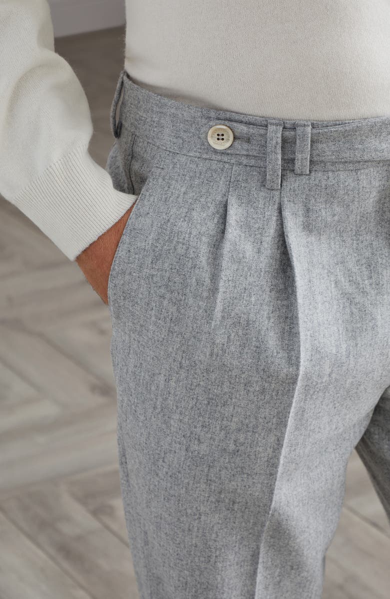 Brunello Cucinelli Leisure fit trousers with double pleats, Alternate, color, 