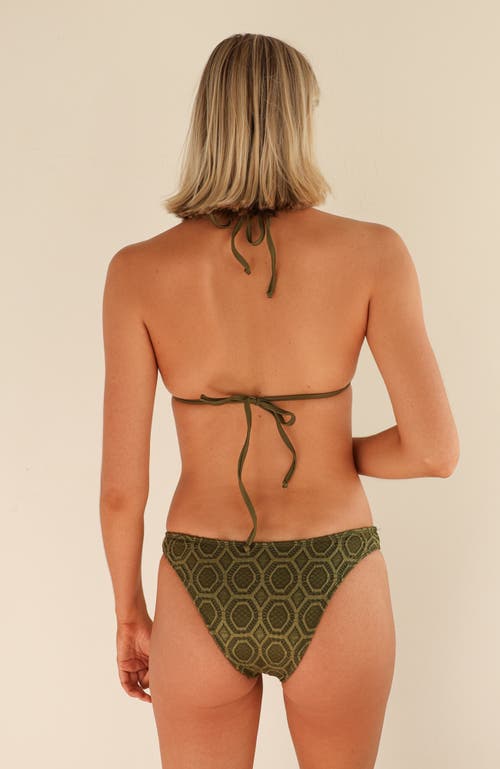 Dippin Daisys Nocturnal Cheeky Swim Bottom In Bella Lace/olive