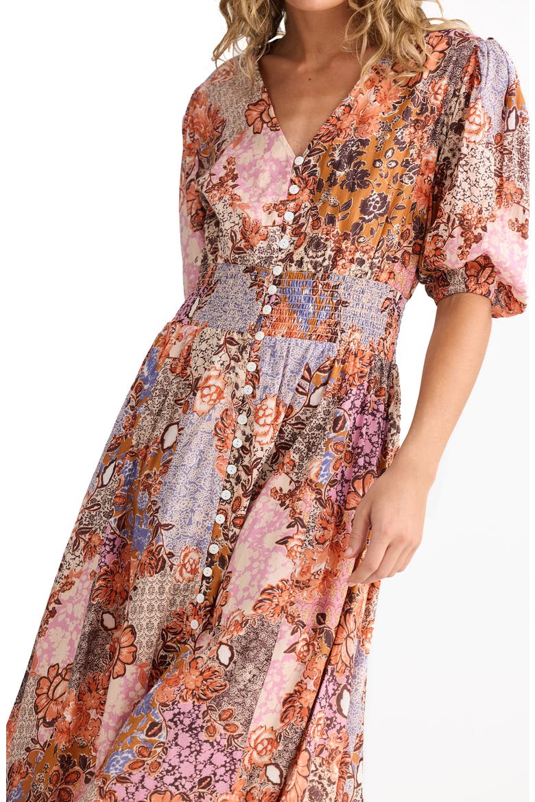 Halo Floral Patchwork Maxi Dress, Alternate, color, DREAM WEAVER