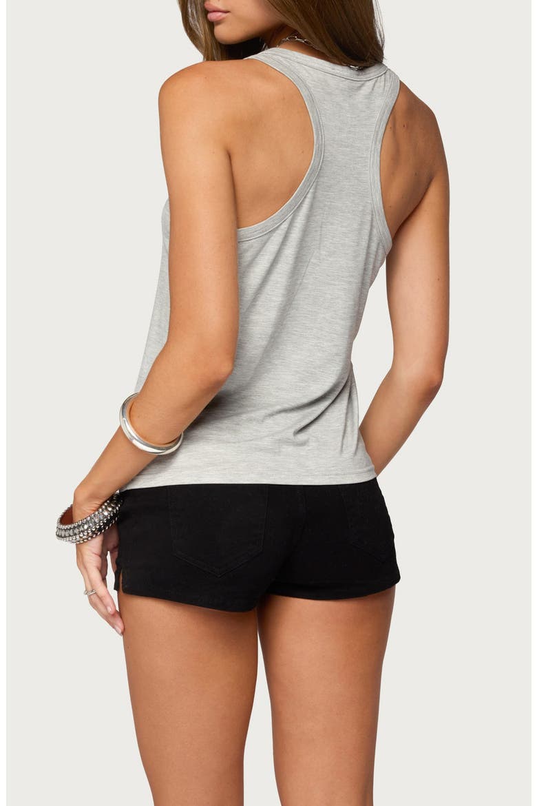 Jali Studded Racerback Tank, Alternate, color, GRAY-MELANGE