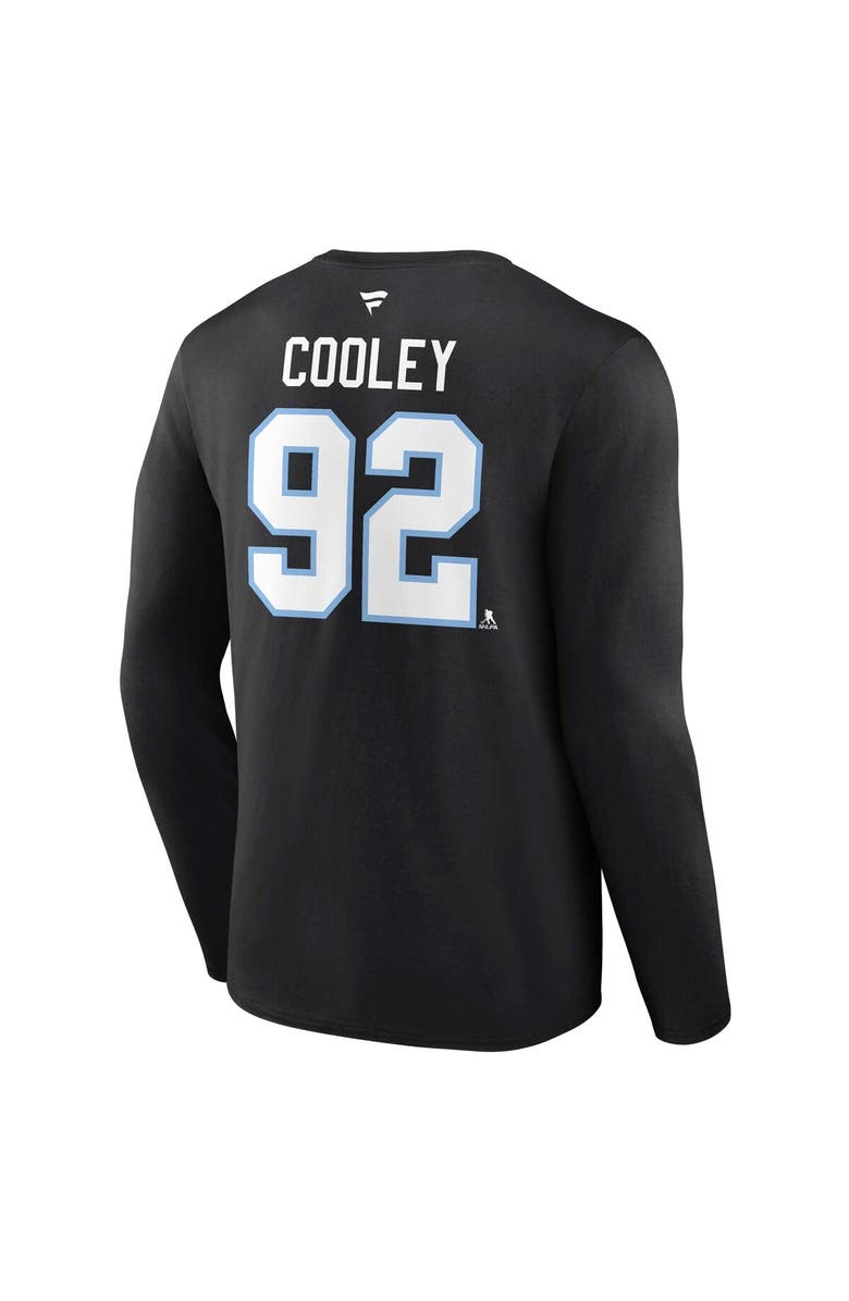 FANATICS Men's Fanatics Logan Cooley Black Utah Hockey Club Authentic Stack Name & Number Long Sleeve T-Shirt, Alternate, color, Black