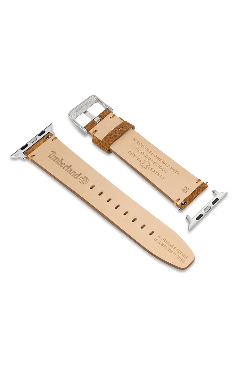 Timberland Leather Apple Watch<sup>®</sup> Watchband, Alternate, color, Camel