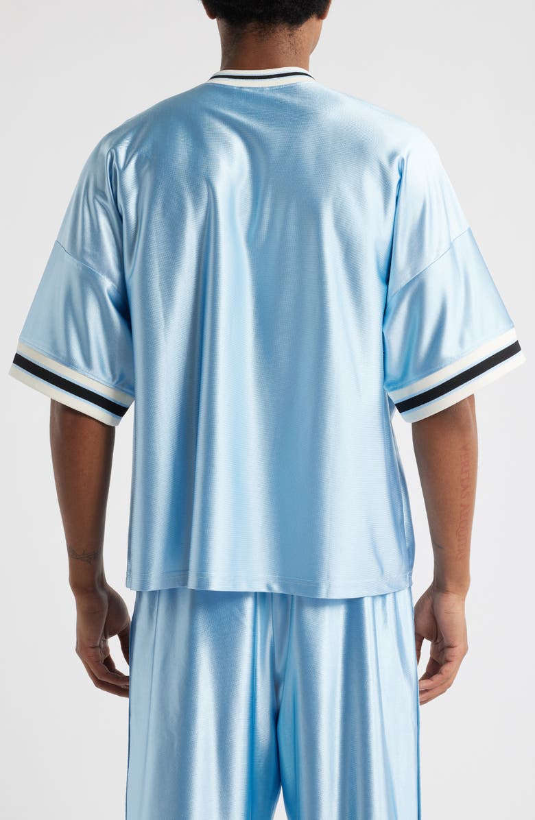 Elwood Varsity Satin V-Neck T-Shirt, Alternate, color, 