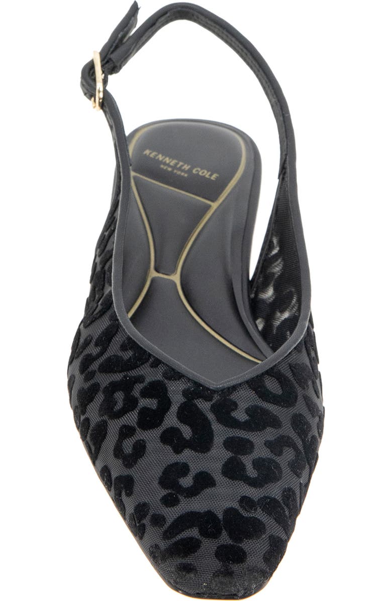 Kenneth Cole Berkette Slingback Flat, Alternate, color, Black Leopard Mesh