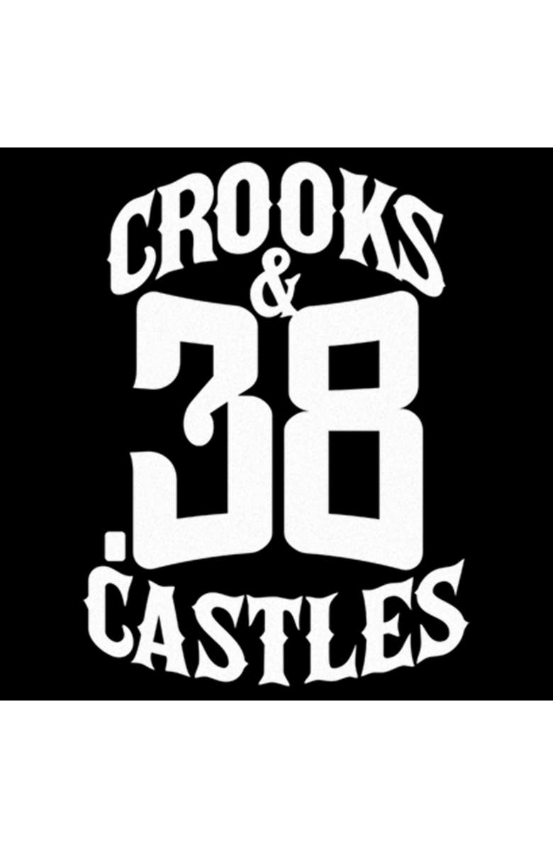 Crooks & Castles Men's Crooks & Castles Number White Logo  Graphic T-Shirt, Alternate, color, Black