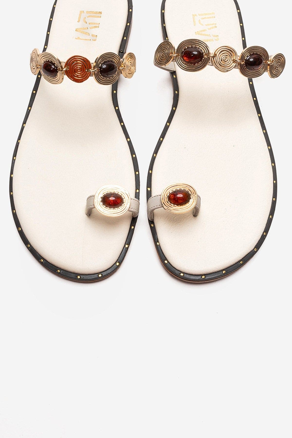 Martinez Leather Thong Sandal, Alternate, color, Cream