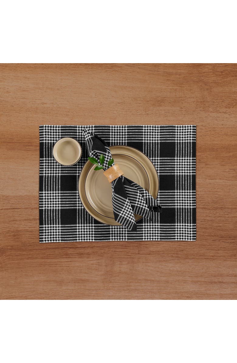 Solino Home Linen Placemats - Glen Check, 14" x 19", Alternate, color, 