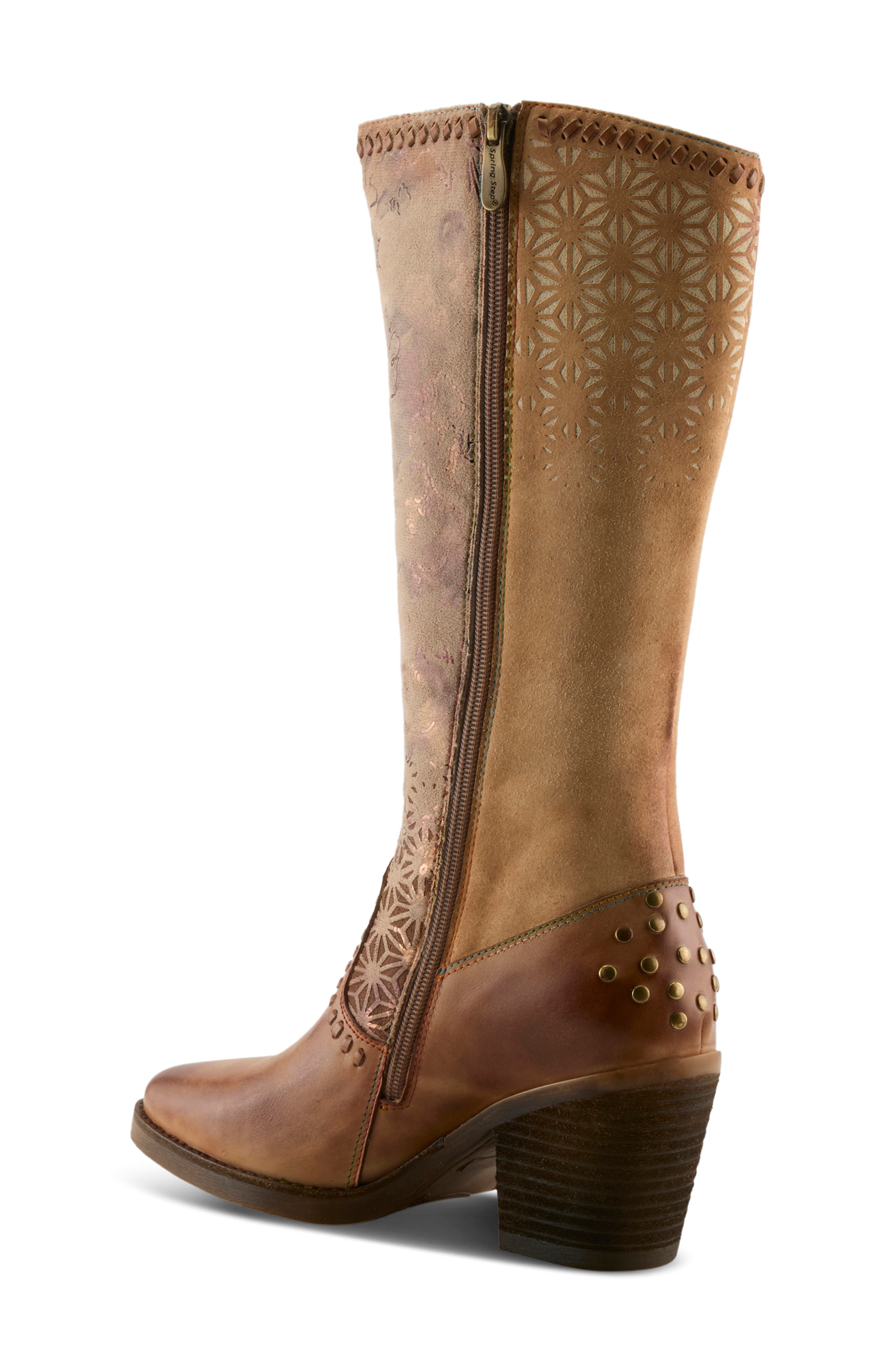 Empress Knee High Boot, Alternate, color, TAN MULTI