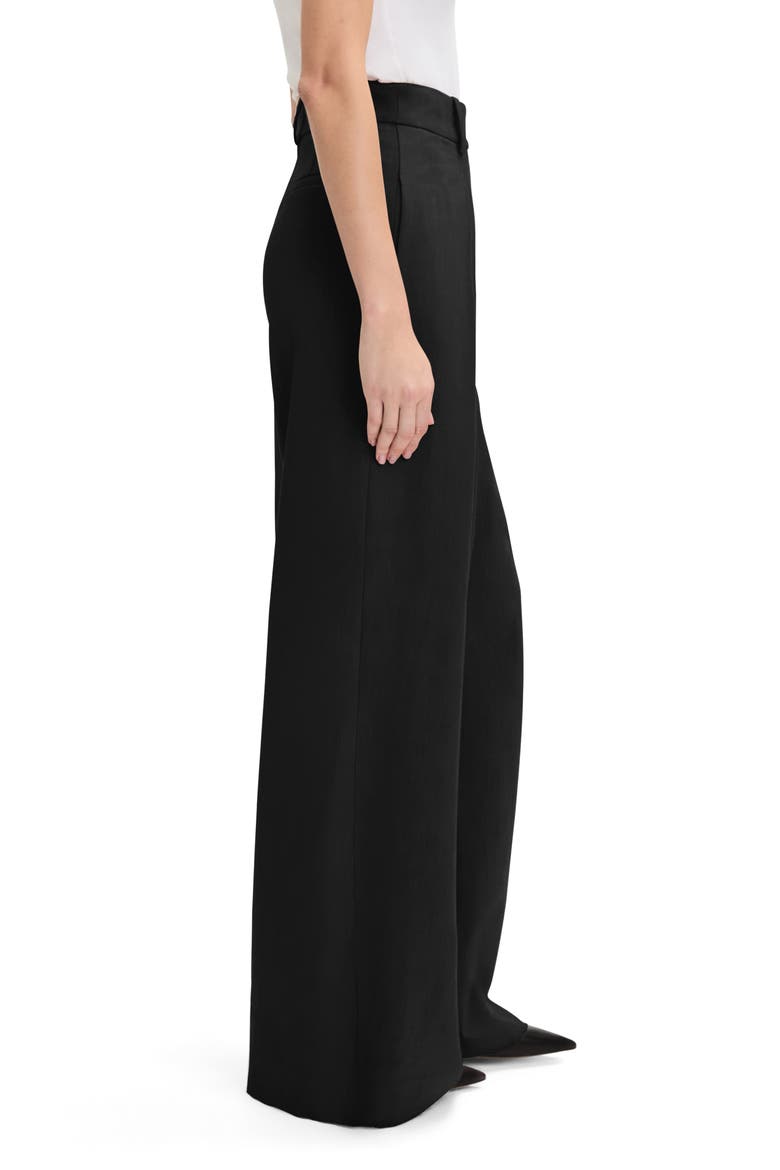 Pleated Wide Leg Pants, Alternate, color, BLACK