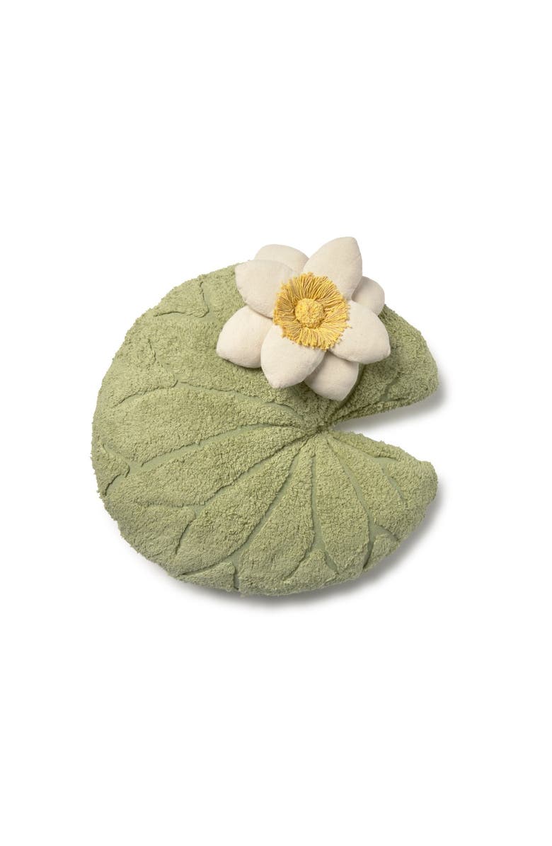 Lorena Canals Floor Cushion Water Lily, Main, color, Matcha, Natural