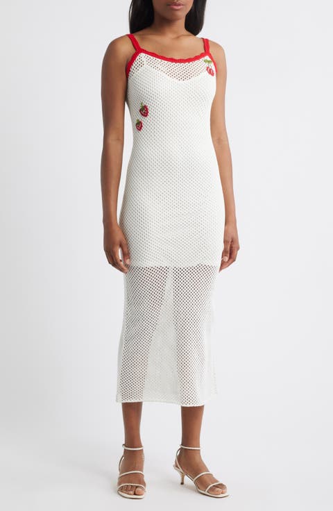 x Styled by COCO! Marcie Embroidered Cotton Midi Dress