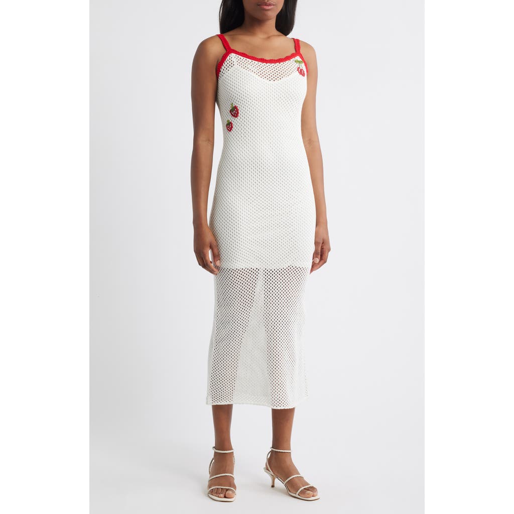 Wayf X Styled By Coco! Marcie Embroidered Cotton Midi Dress