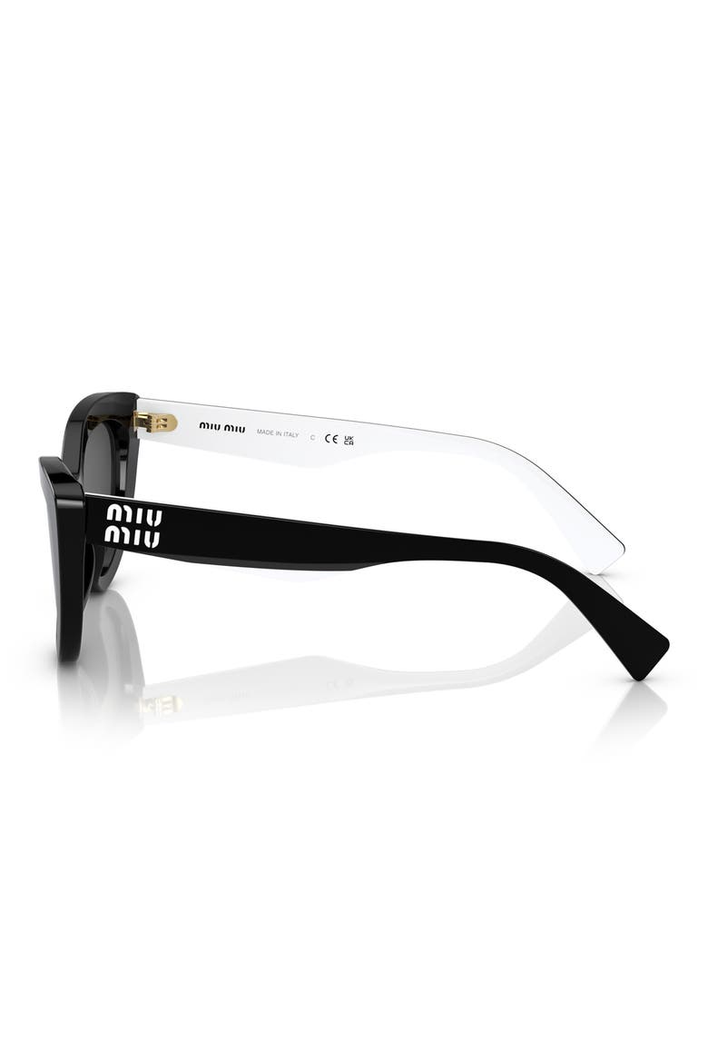 54mm Cat Eye Sunglasses, Alternate, color, BLACK
