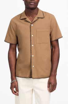 Madewell Textured Gauze Easy Short Sleeve Button-Up Shirt