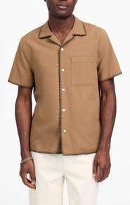 Madewell Textured Gauze Easy Short Sleeve Button-Up Shirt