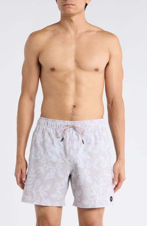 Tropical Print Board Shorts