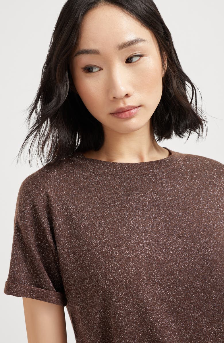 Brunello Cucinelli Cashmere and silk lightweight sweater, Alternate, color, Cocoa