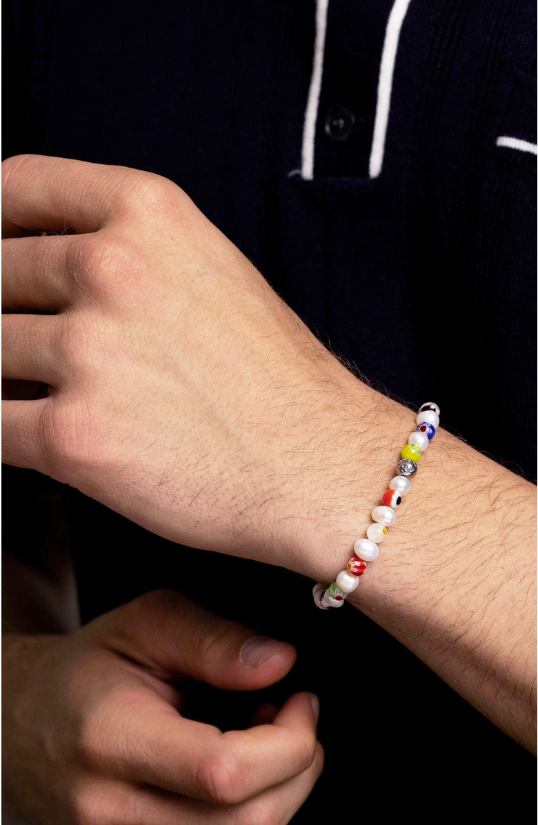 Nialaya Pearl Wristband, Alternate, color, Multicolor