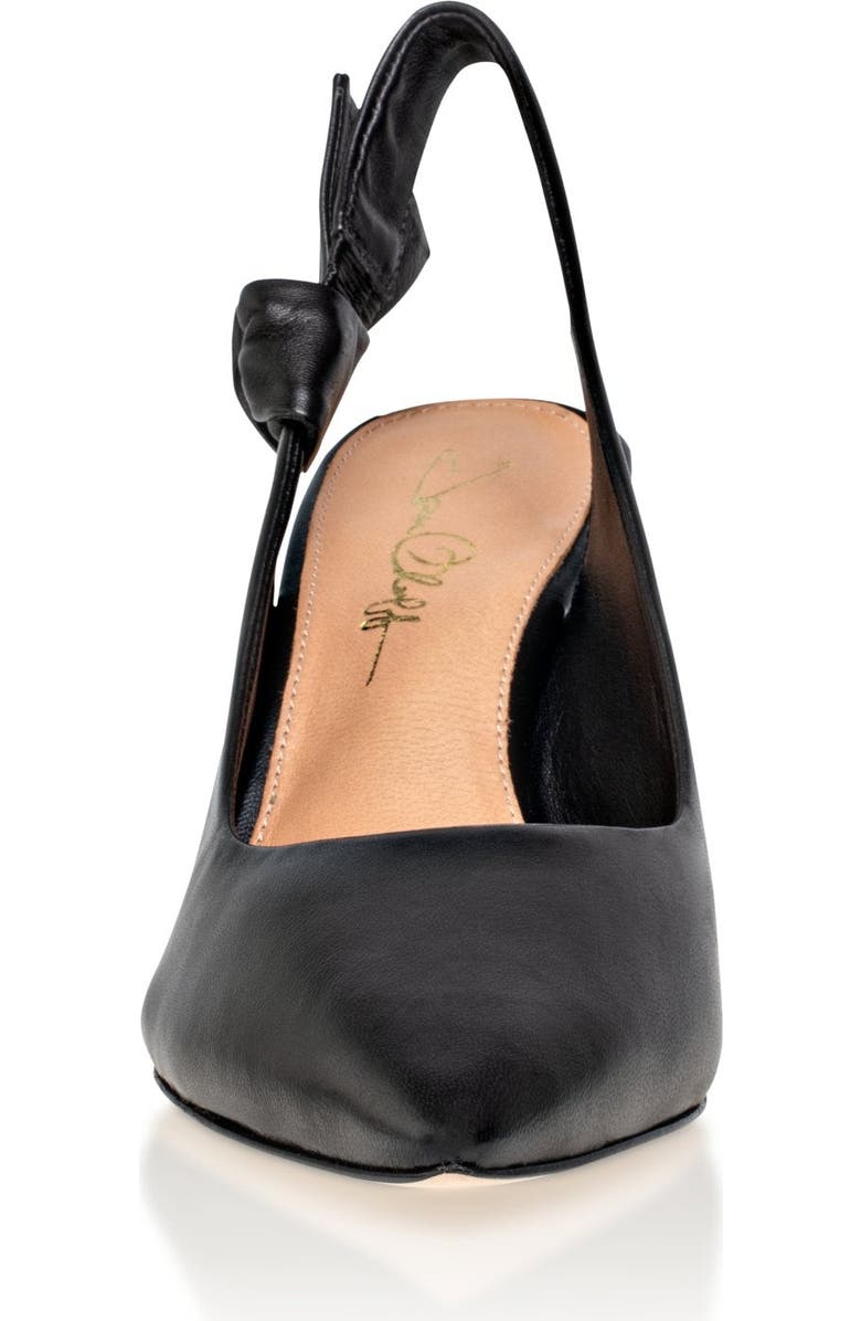 Joan Oloff Shoes Daphne Leather Slingback Pump, Alternate, color, Black