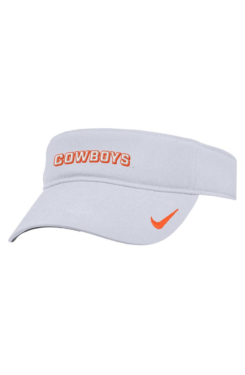 Nike Men's Nike White Oklahoma State Cowboys 2025 On-Field Ace Performance Adjustable Visor, Main, color, White