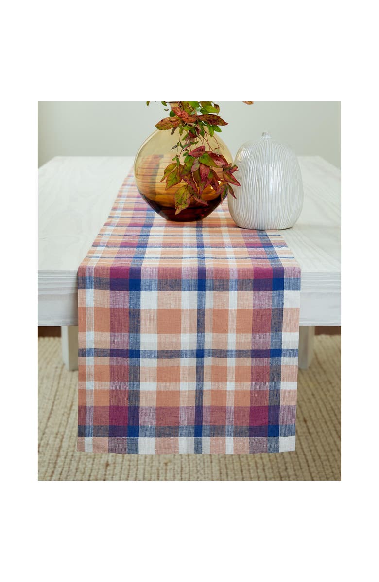 Solino Home Linen Table Runner - Fall Flavors Madras, Main, color, Fall Multicolor