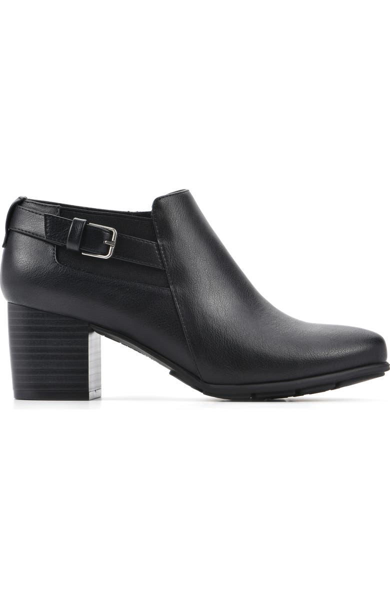 White Mountain Footwear Noah Buckled Block Heel Bootie, Alternate, color,
