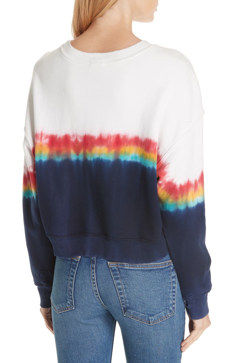 Re/Done Rainbow Dye Tee, Alternate, color, 