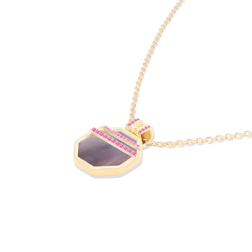 Campbell + Charlotte Spark Octagon Pendant Necklace In Multi