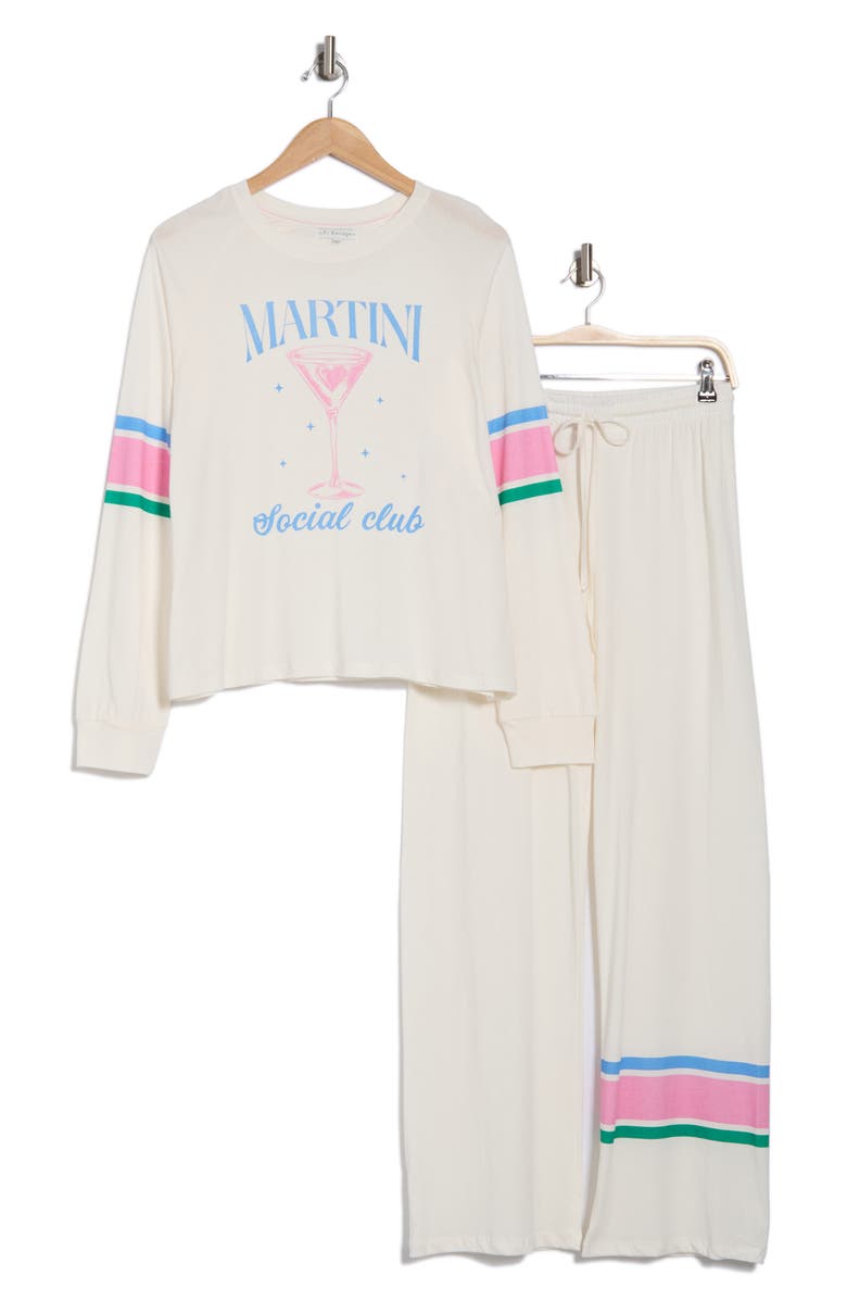 PJ Salvage Long Sleeve Top & Pants Pajamas, Main, color, 