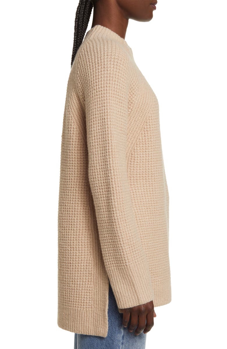 Treasure & Bond Mock Neck Waffle Knit Cotton Blend Sweater, Alternate, color, 