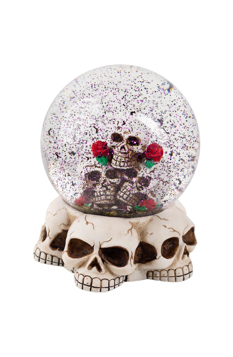 Northlight LED Lighted Skulls and Roses Halloween Snow Globe with Sound - 6", Main, color, 
