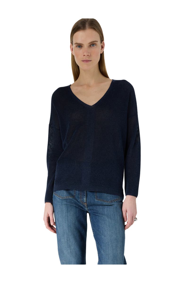 GERARD DAREL Layla V-Neck Sweater, Main, color, Navy Blue