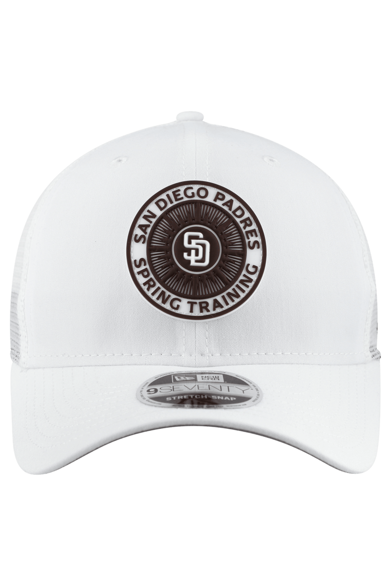 Men's New Era  White San Diego Padres 2026 Spring Training Fan Pack 9SEVENTY Adjustable Trucker Hat, Alternate, color, White