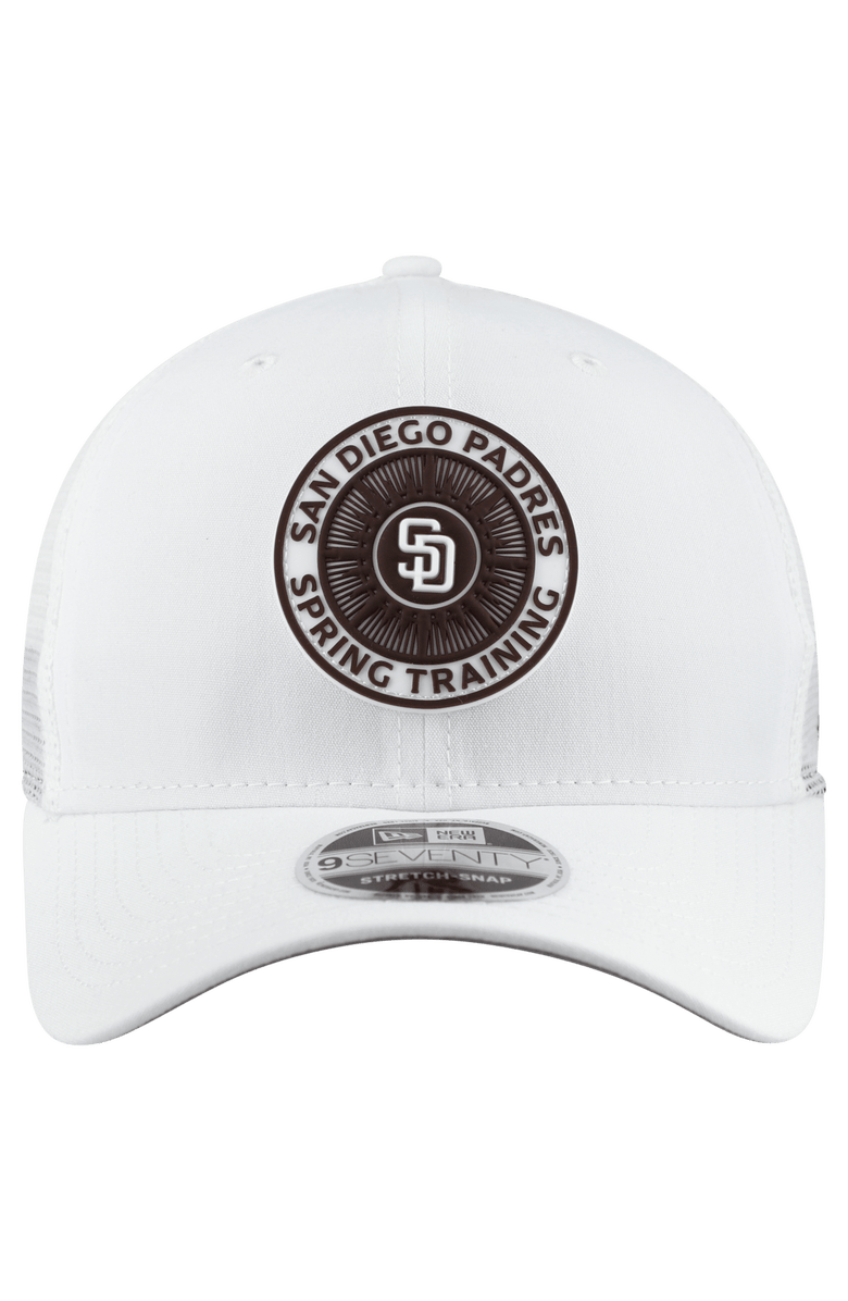 New Era Men's New Era  White San Diego Padres 2026 Spring Training Fan Pack 9SEVENTY Adjustable Trucker Hat, Alternate, color, White