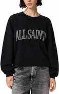 AllSaints Dash Lila Oversize Cotton Sweatshirt