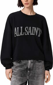 AllSaints Dash Lila Oversize Cotton Sweatshirt