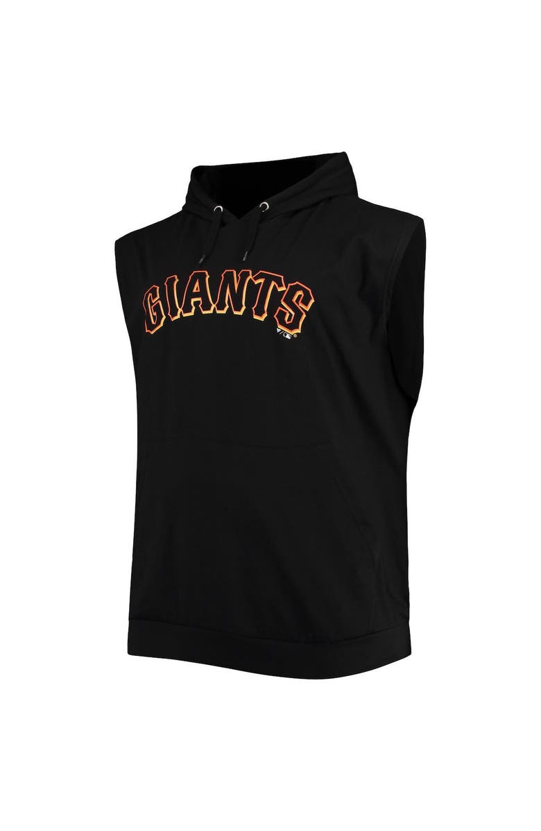 PROFILE Men's Black San Francisco Giants Jersey Muscle Sleeveless Pullover Hoodie, Alternate, color,