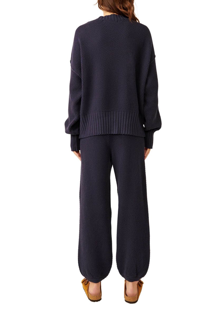 Hailee Waffle Stitch Cardigan & Pants, Alternate, color, PEACOAT