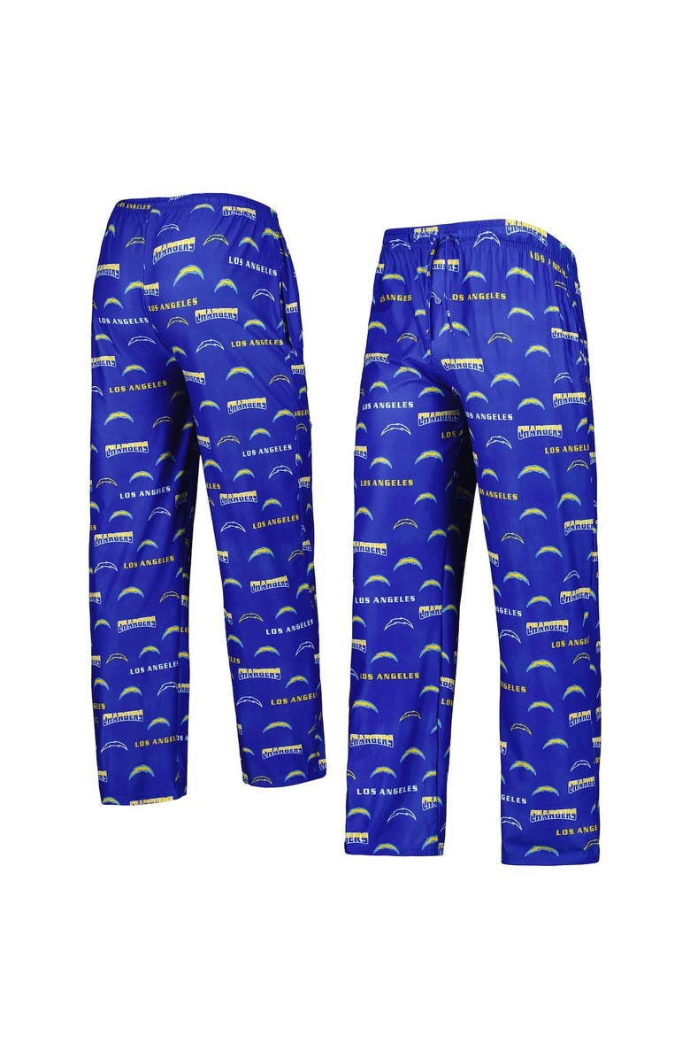 CONCEPTS SPORT Men's Concepts Sport Powder Blue Los Angeles Chargers Breakthrough Allover Print Knit Sleep Pants, Main, color, 