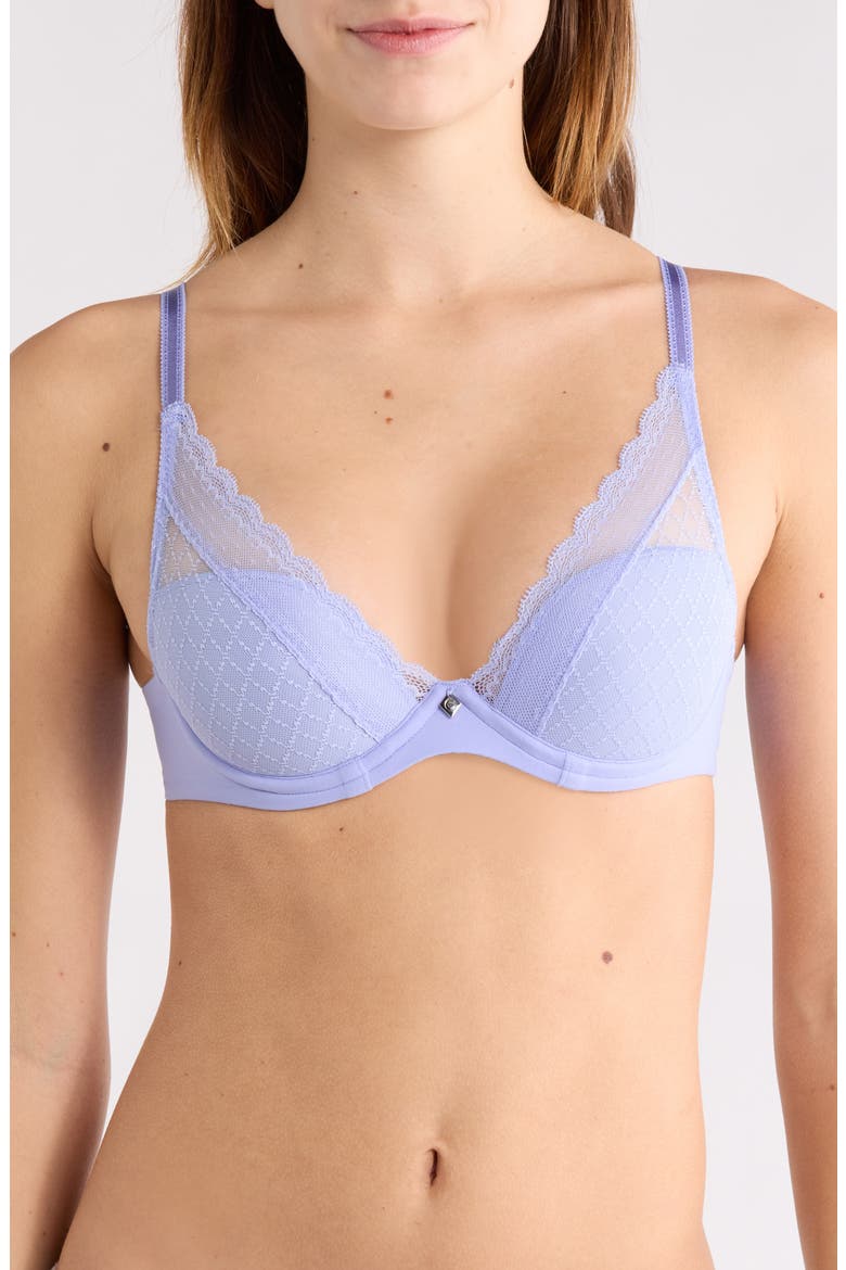 Norah Chic Plunge T-Shirt Bra, Main, color, THISTLE MAUVE