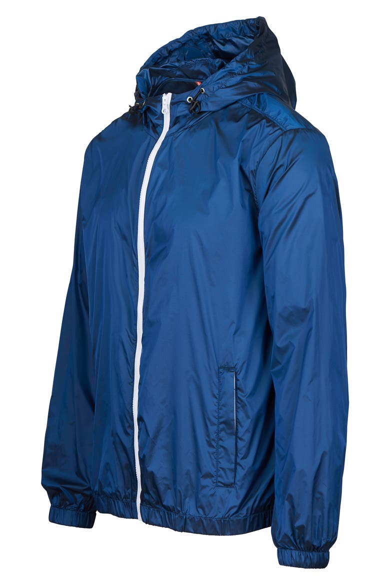 Koosa Water Resistant Hooded Jacket, Alternate, color, NAVY