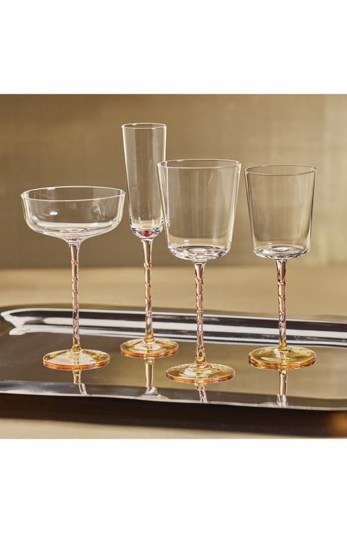 Zodax Sachi Set Of 4 Red Wine Glasses In Brown