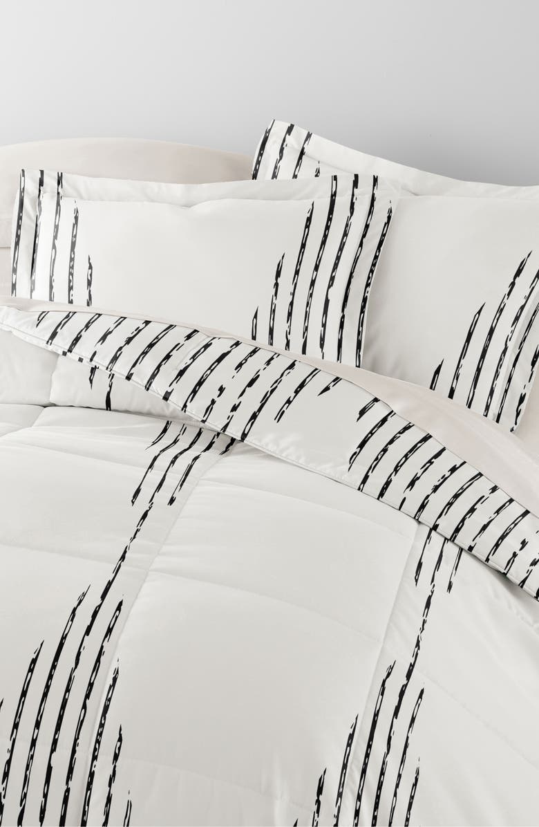 HOMESPUN 7-Piece Assorted Comforter Set, Alternate, color, Diamond Stripe Gray