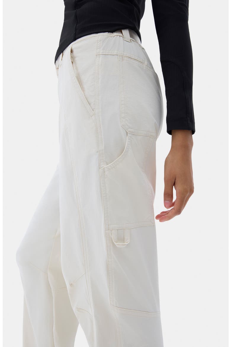 Bastille High Waist Ripstop Pants, Alternate, color, OATMILK