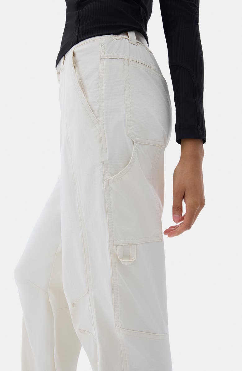 Halfdays Bastille High Waist Ripstop Pants, Alternate, color, Oatmilk