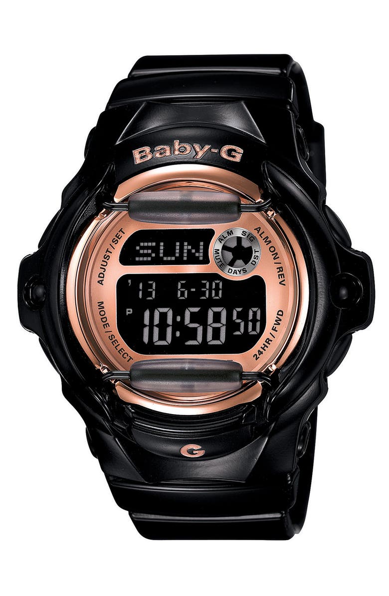 G-SHOCK Baby-G Pink Dial Digital Watch, 46mm x 42mm, Main, color, 