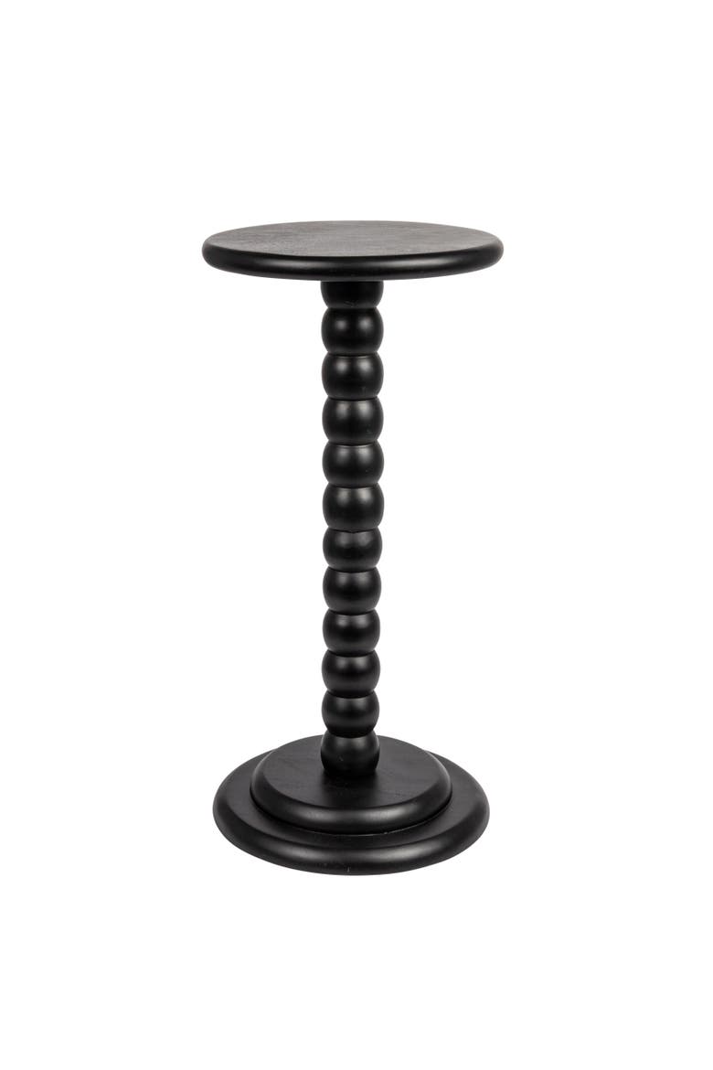 Pedestal Cocktail Side Table, Main, color, Black