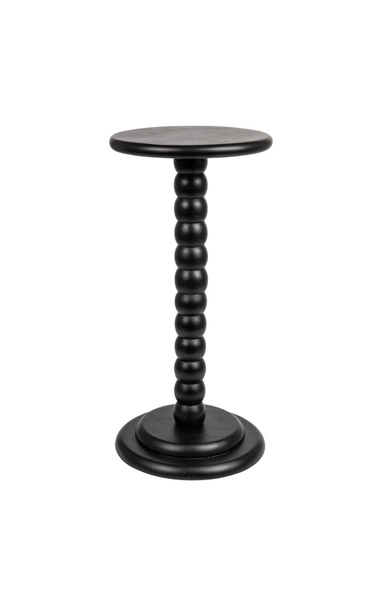 Storied Home Pedestal Cocktail Side Table, Main, color, Black