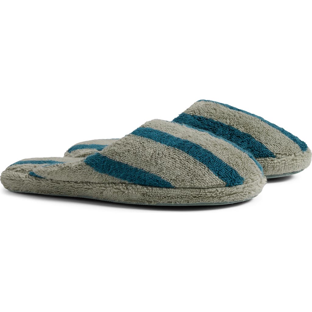 Parachute Stripe Scuff Slipper In Gray